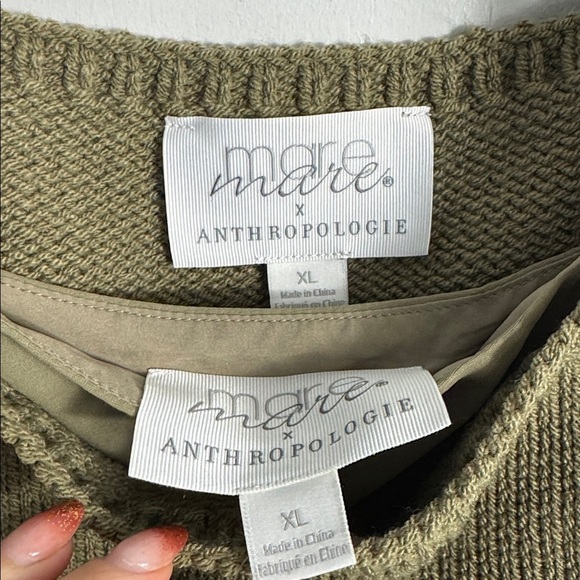 NWT Anthropologie Mare Mare Green Pleated Maxi Dress Olive Green Size XL - Picture 12 of 12